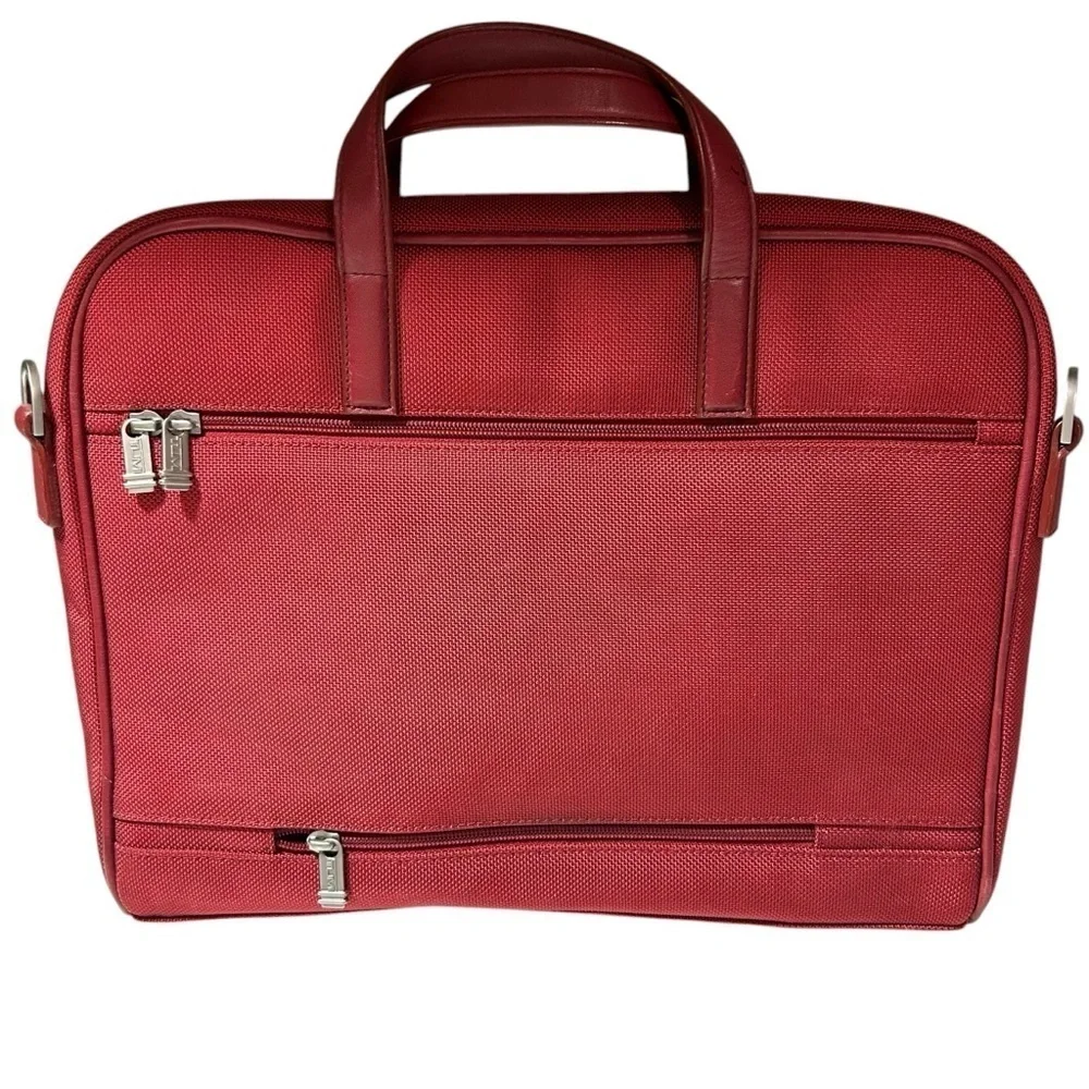 Tumi Large Business Crimson Red Laptop Bag
